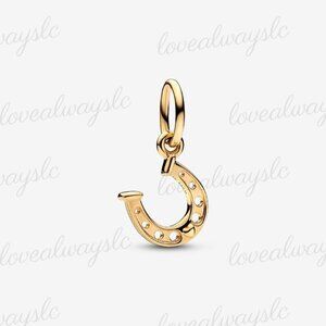 Pandora Lucky Horseshoe Dangle Charm|Gold